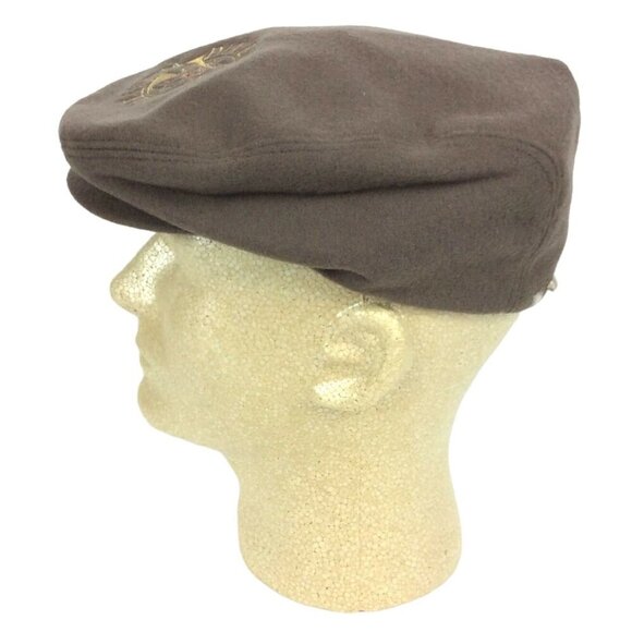Dixieland Monterey Brown Flat Newsboy Cap Wool Cashmere Embroidered - Picture 3 of 8